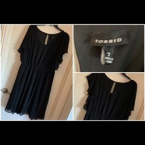 Torrid Black Chiffon Dress